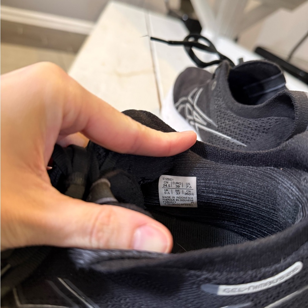 ASICS Black and White Athletic Shoes - Picture 14 of 15